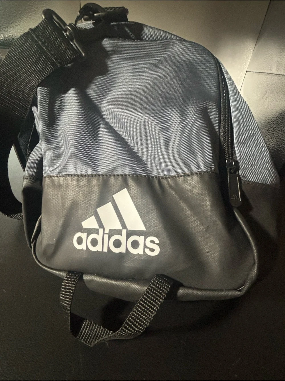 adidas Black and Dark Gray Duffel Bag with Logo